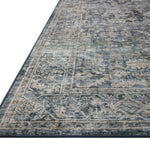 Amber Lewis x Loloi Josie Ocean / Natural 18" x 18" Machine Washable Sample Rug White Cliff Studio Area Rugs