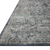 Amber Lewis x Loloi Josie Ocean / Natural 18" x 18" Machine Washable Sample Rug White Cliff Studio Area Rugs
