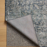 Amber Lewis x Loloi Josie Ocean / Natural 18" x 18" Machine Washable Sample Rug White Cliff Studio Area Rugs