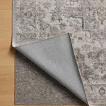Amber Lewis x Loloi Josie Silver / Natural 18" x 18" Machine Washable Sample Rug White Cliff Studio Area Rugs