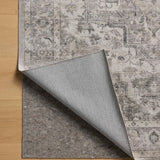Amber Lewis x Loloi Josie Silver / Natural 18" x 18" Machine Washable Sample Rug White Cliff Studio Area Rugs