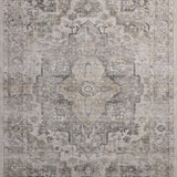 Amber Lewis x Loloi Josie Silver / Natural 18" x 18" Machine Washable Sample Rug White Cliff Studio Area Rugs