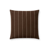 Amber Lewis x Loloi Keisha Chocolate / Natural 18'' x 18'' Pillow Cover Only White Cliff Studio Throw Pillows