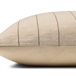 Amber Lewis x Loloi Keisha Natural / Brown 18'' x 18'' Pillow Covery Only White Cliff Studio Throw Pillows