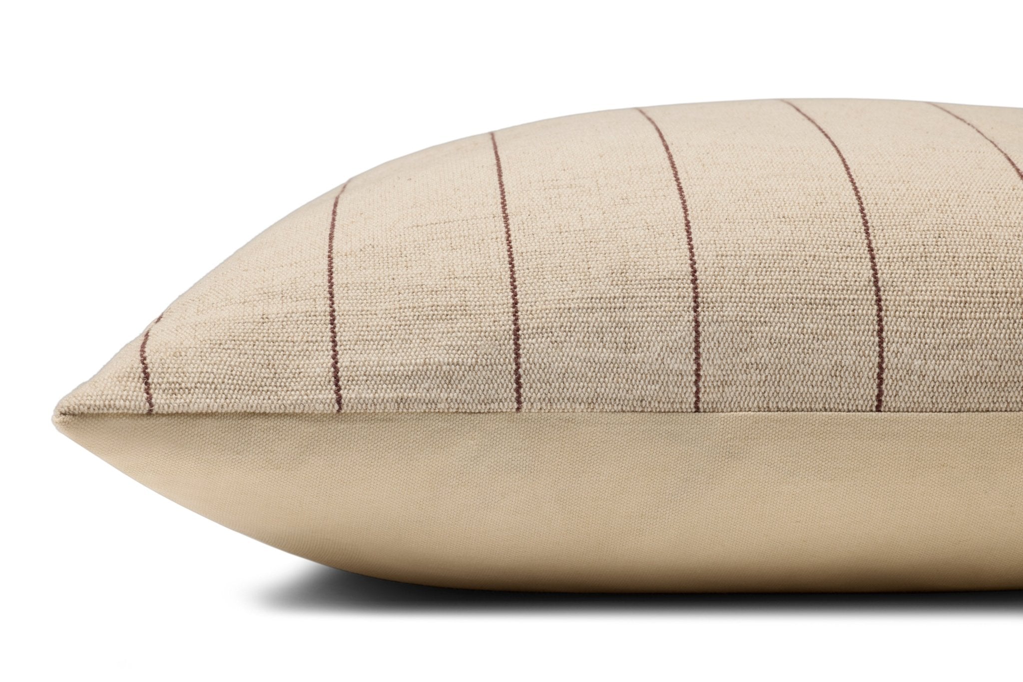Amber Lewis x Loloi Keisha Natural / Brown 18'' x 18'' Pillow Covery Only White Cliff Studio Throw Pillows