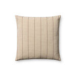 Amber Lewis x Loloi Keisha Natural / Brown 18'' x 18'' Pillow Covery Only White Cliff Studio Throw Pillows