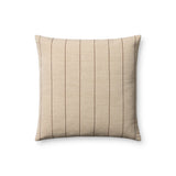 Amber Lewis x Loloi Keisha Natural / Brown 18'' x 18'' Pillow Covery Only White Cliff Studio Throw Pillows