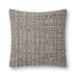 Amber Lewis x Loloi Kit Grey / Natural 22'' x 22'' Cover w/Down Pillow White Cliff Studio Throw Pillows