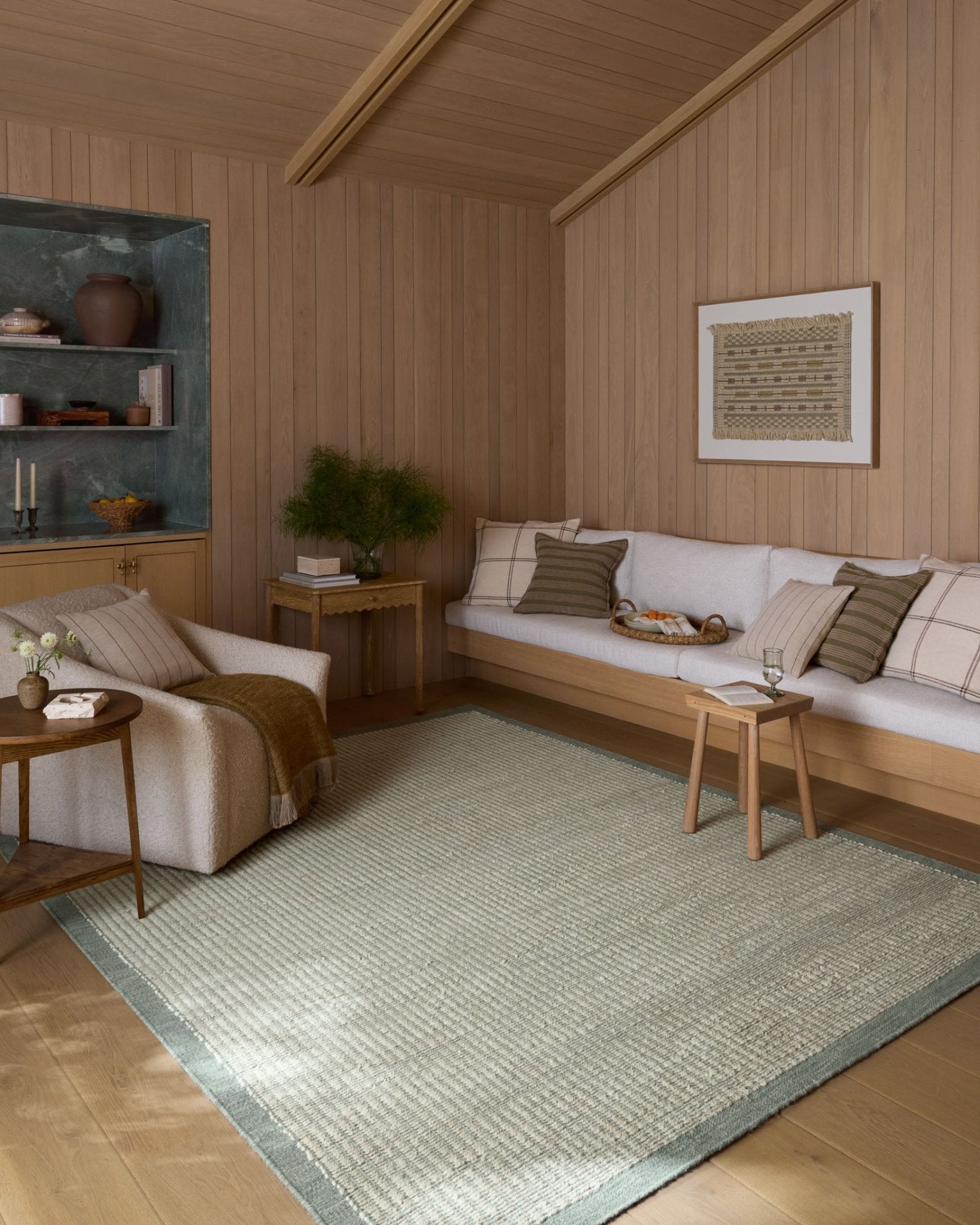 Amber Lewis x Loloi Lilah Ivory / Sky Rug White Cliff Studio Area Rugs