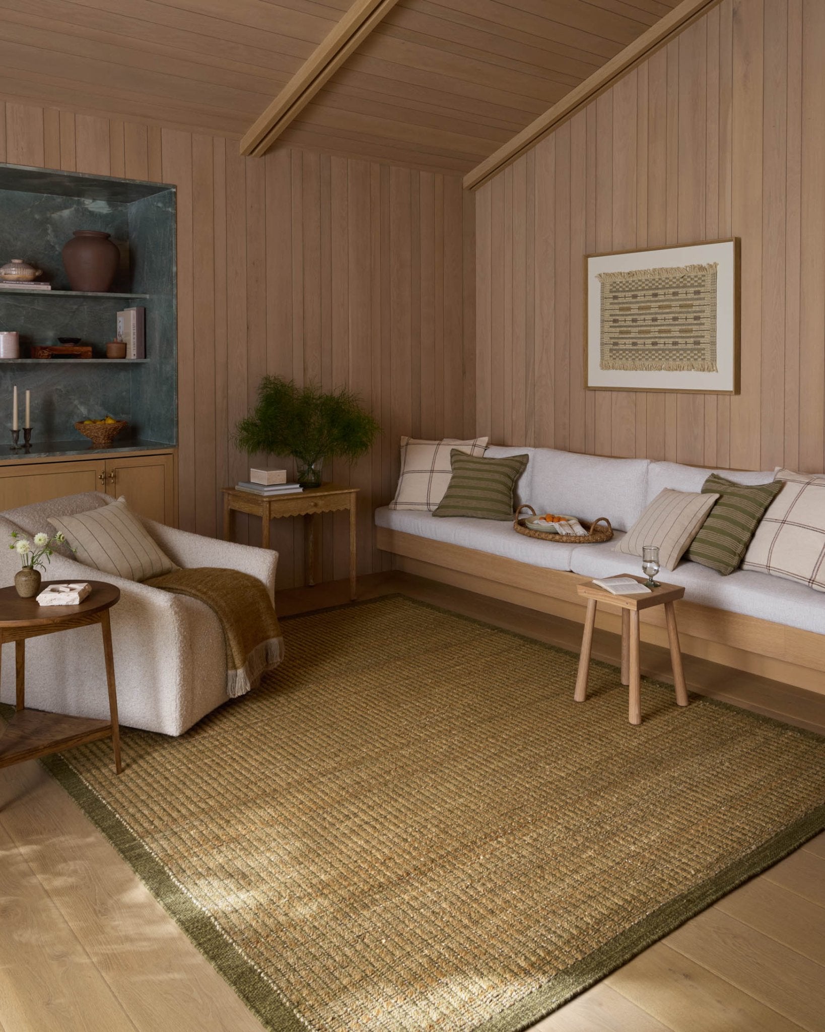 Amber Lewis x Loloi Lilah Natural / Olive Rug White Cliff Studio Area Rugs