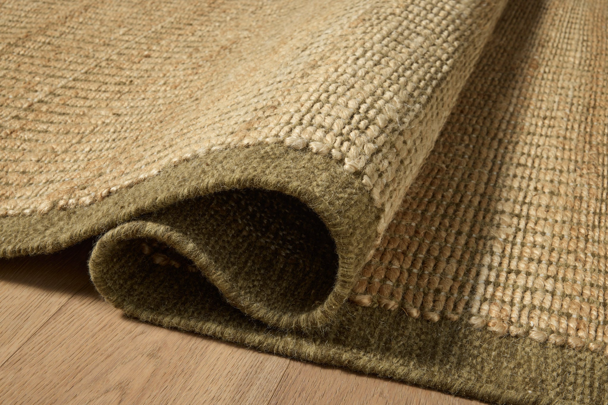 Amber Lewis x Loloi Lilah Natural / Olive Rug White Cliff Studio Area Rugs