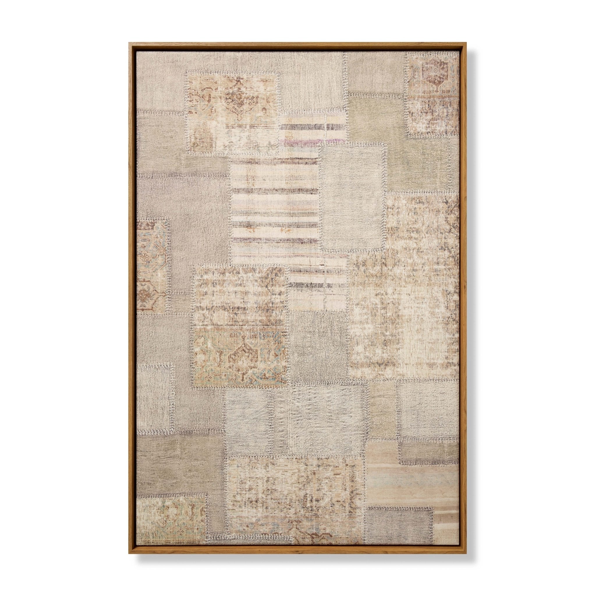 Amber Lewis x Loloi Lompoc Multi 3' - 3" x 4' - 11" Wall Art White Cliff Studio Textile Art