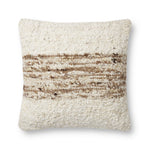 Amber Lewis x Loloi Marie Ivory / Camel 22'' x 22'' Cover Only Pillow White Cliff Studio Throw Pillows