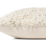 Amber Lewis x Loloi Marie Ivory / Camel 22'' x 22'' Cover Only Pillow White Cliff Studio Throw Pillows