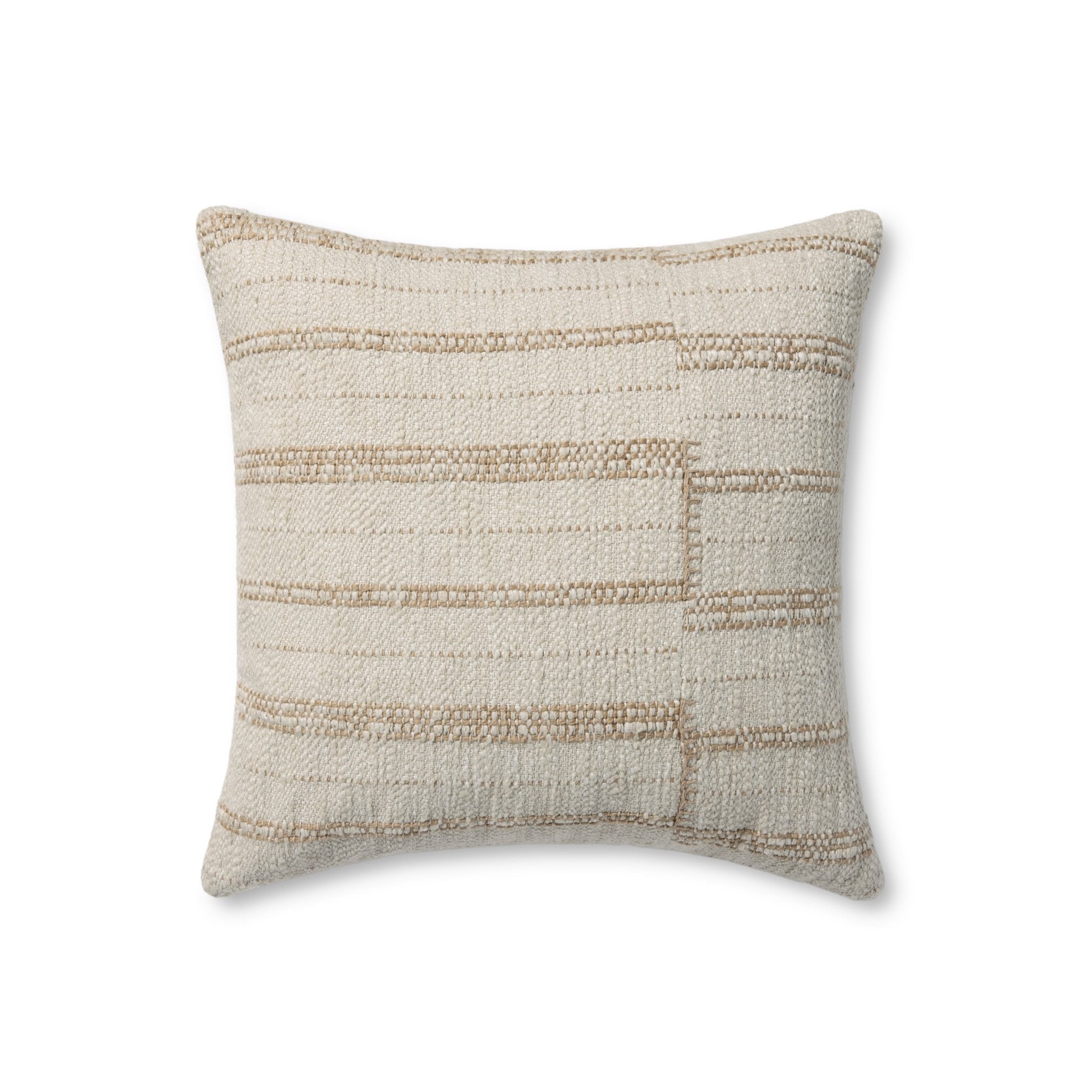 Amber Lewis x Loloi Mitzi Oatmeal 18'' x 18'' Pillow Covery Only White Cliff Studio Throw Pillows