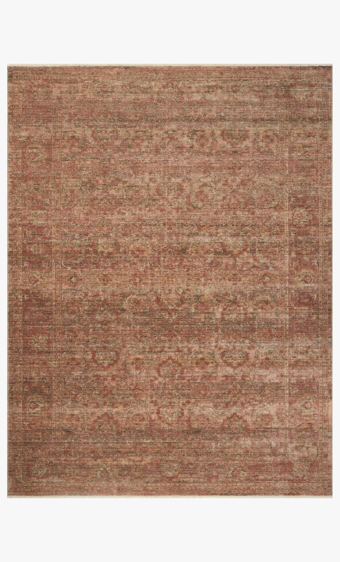 Amber Lewis x Loloi Molly Brick / Bark Rug White Cliff Studio Area Rugs