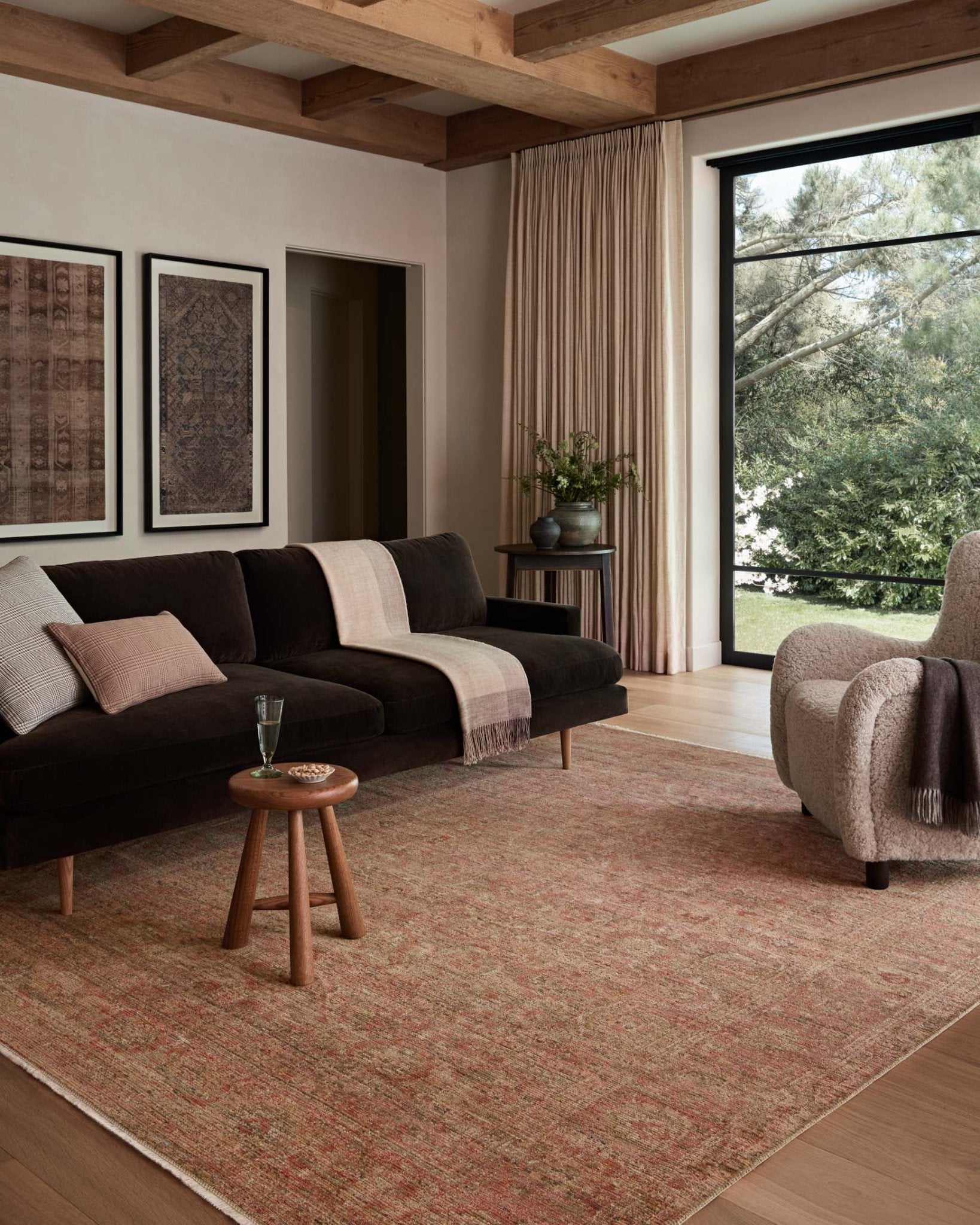 Amber Lewis x Loloi Molly Brick / Bark Rug White Cliff Studio Area Rugs