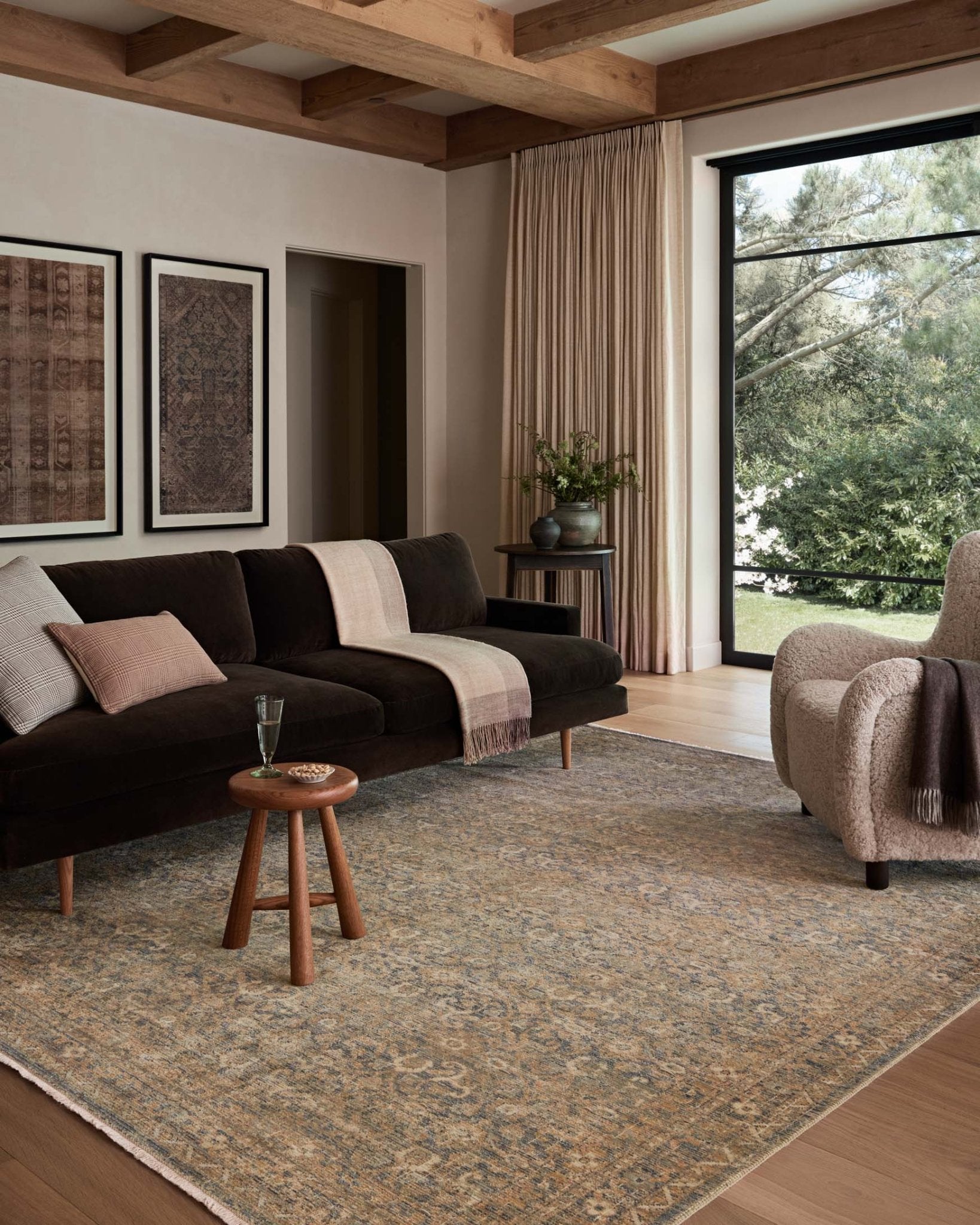 Amber Lewis x Loloi Molly Denim / Gold Rug White Cliff Studio Area Rugs