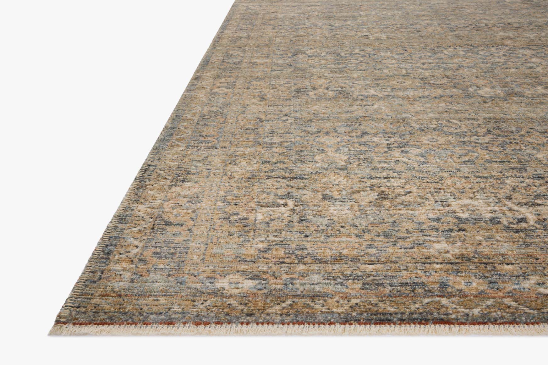Amber Lewis x Loloi Molly Denim / Gold Rug White Cliff Studio Area Rugs