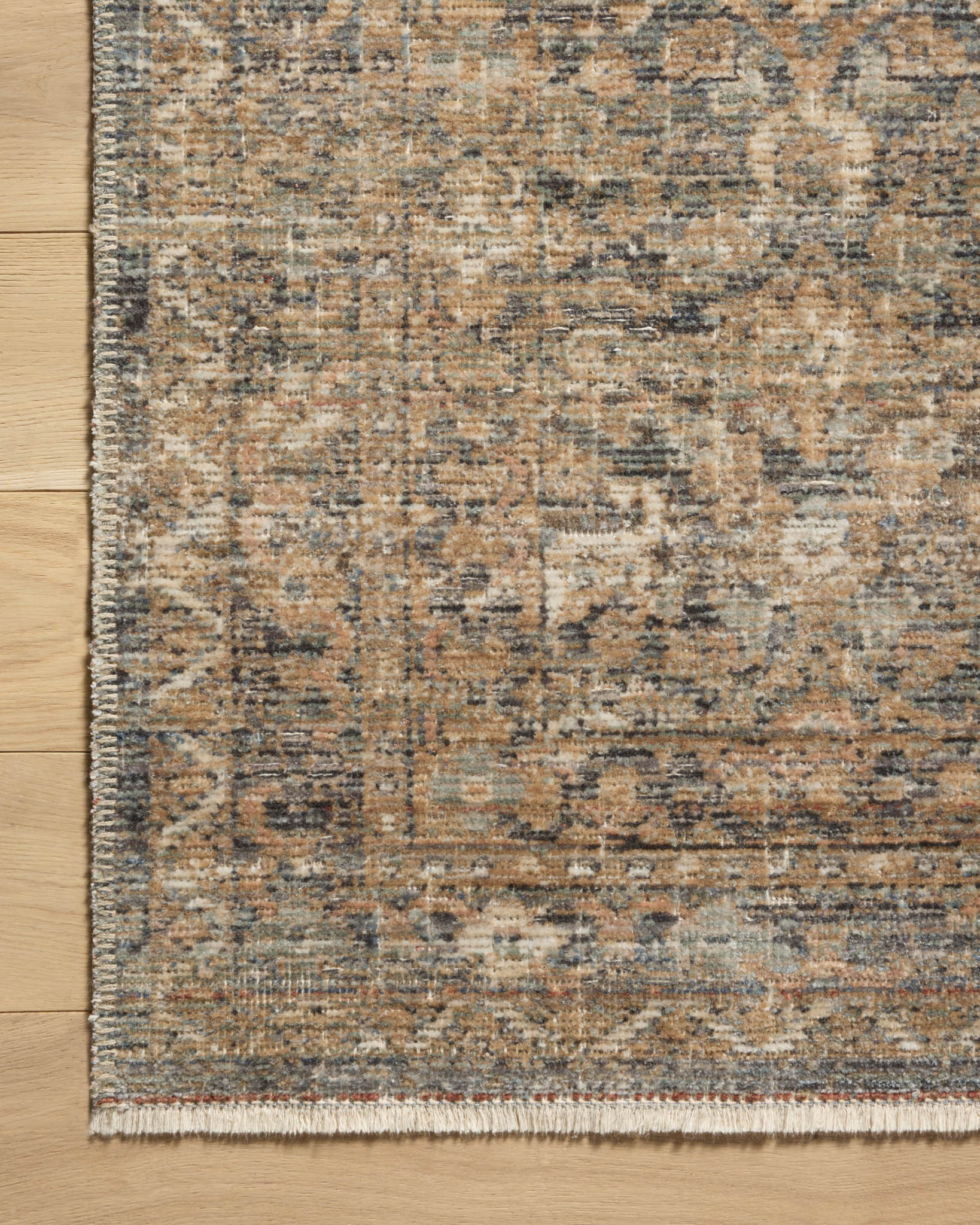 Amber Lewis x Loloi Molly Denim / Gold Rug White Cliff Studio Area Rugs