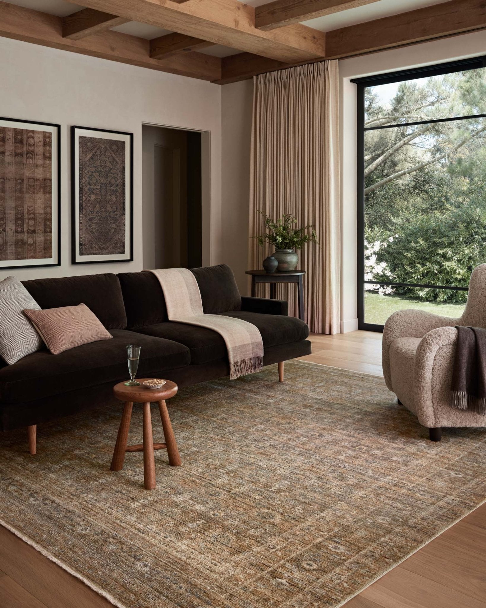 Amber Lewis x Loloi Molly Gold / Blue Rug White Cliff Studio Area Rugs