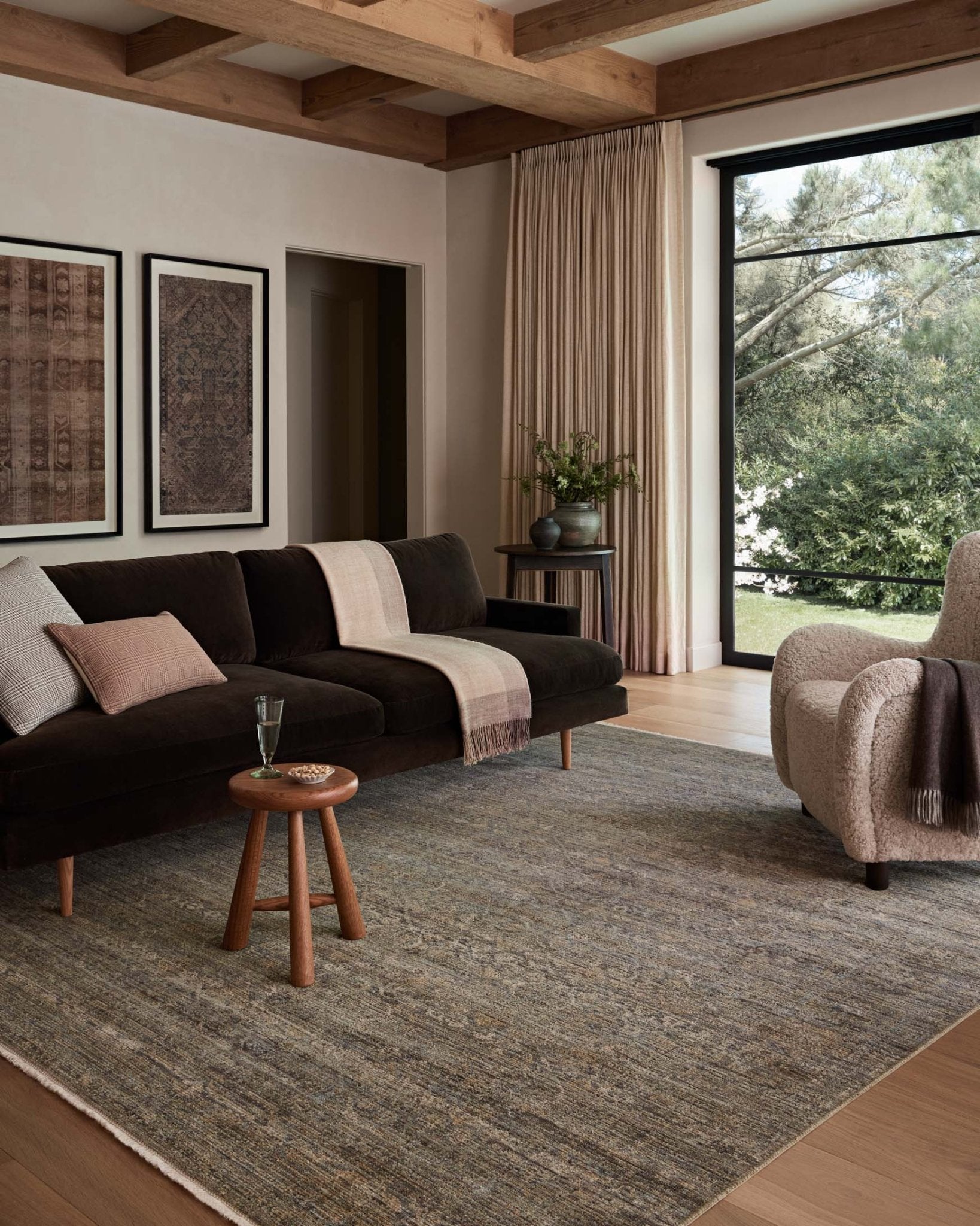 Amber Lewis x Loloi Molly Lagoon / Natural Rug White Cliff Studio Area Rugs