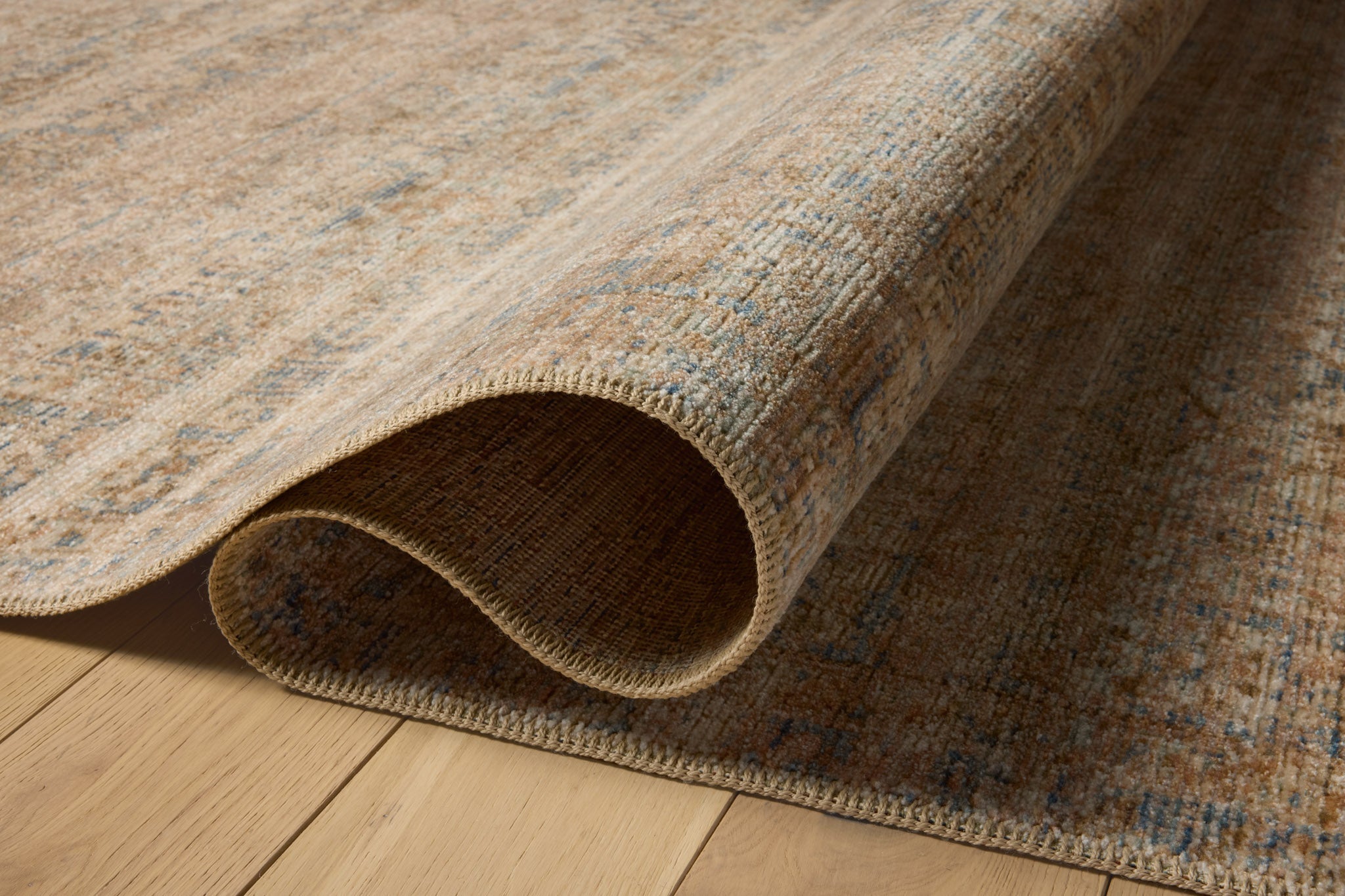 Amber Lewis x Loloi Molly Natural / Denim Rug White Cliff Studio Area Rugs