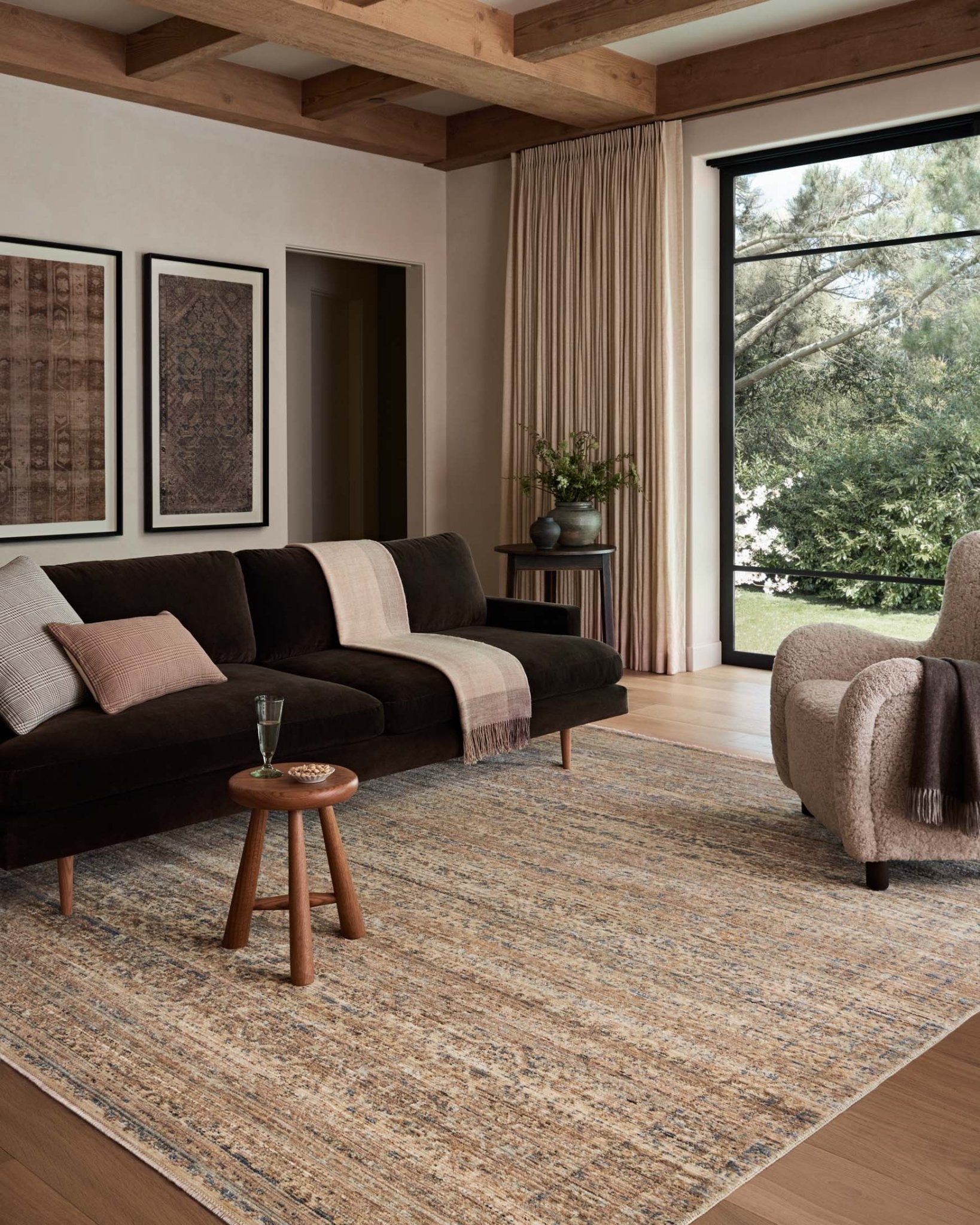 Amber Lewis x Loloi Molly Natural / Denim Rug White Cliff Studio Area Rugs