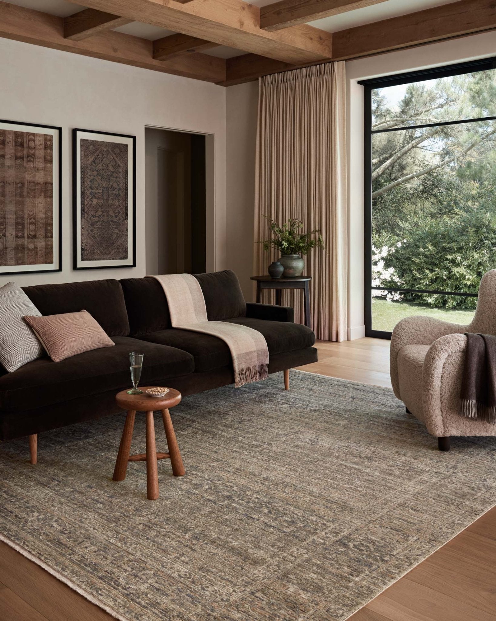 Amber Lewis x Loloi Molly Navy / Blush Rug White Cliff Studio Area Rugs