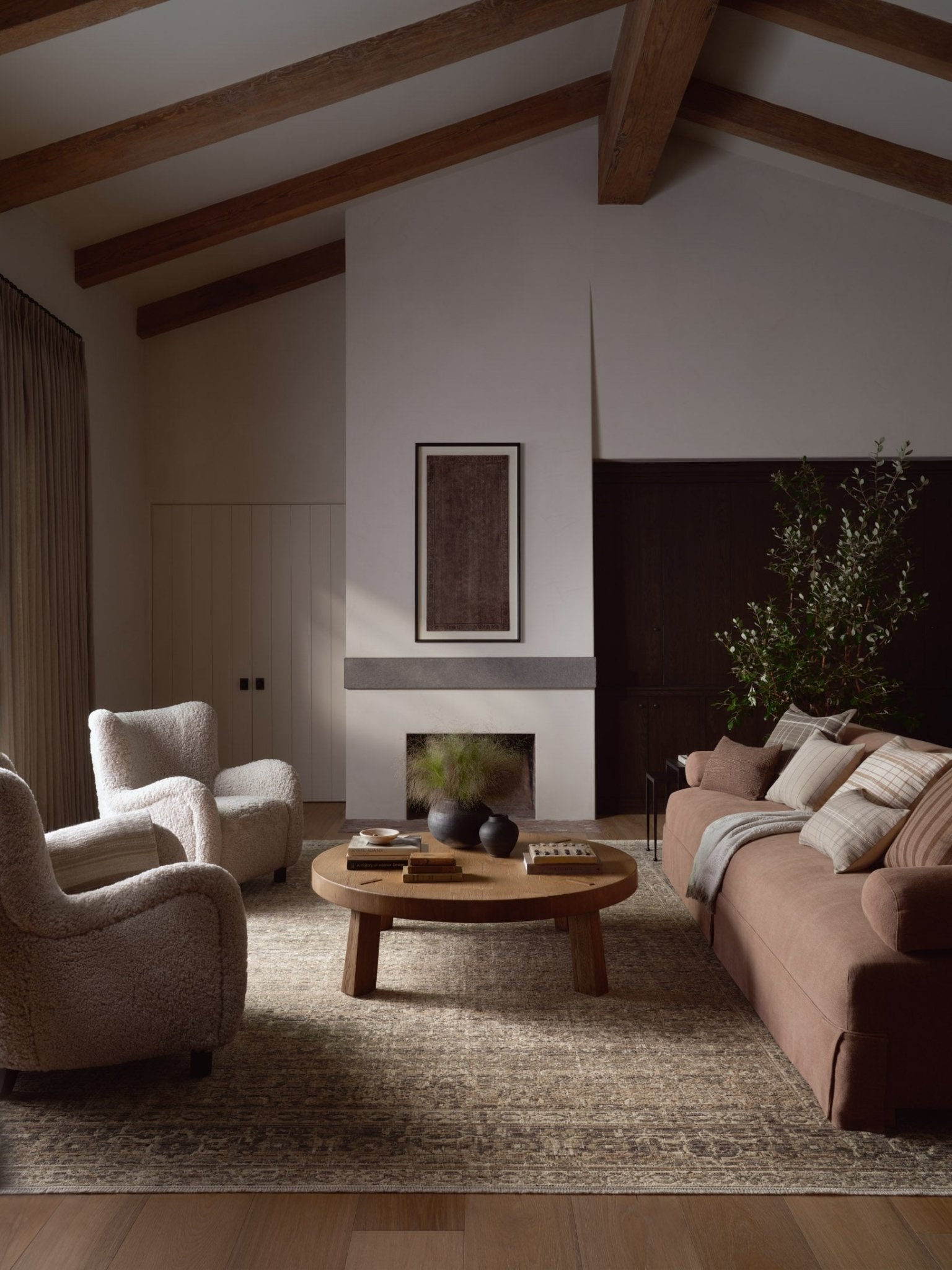 Amber Lewis x Loloi Molly Navy / Blush Rug White Cliff Studio Area Rugs
