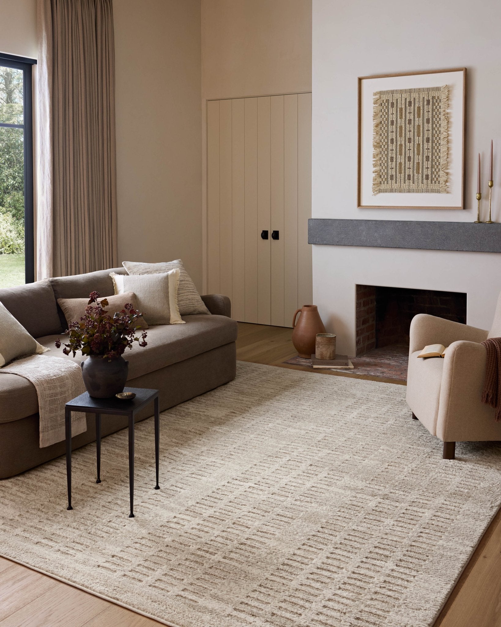 Amber Lewis x Loloi Monty Ivory / Beige 11' - 6" x 15' Area Rug White Cliff Studio Area Rugs