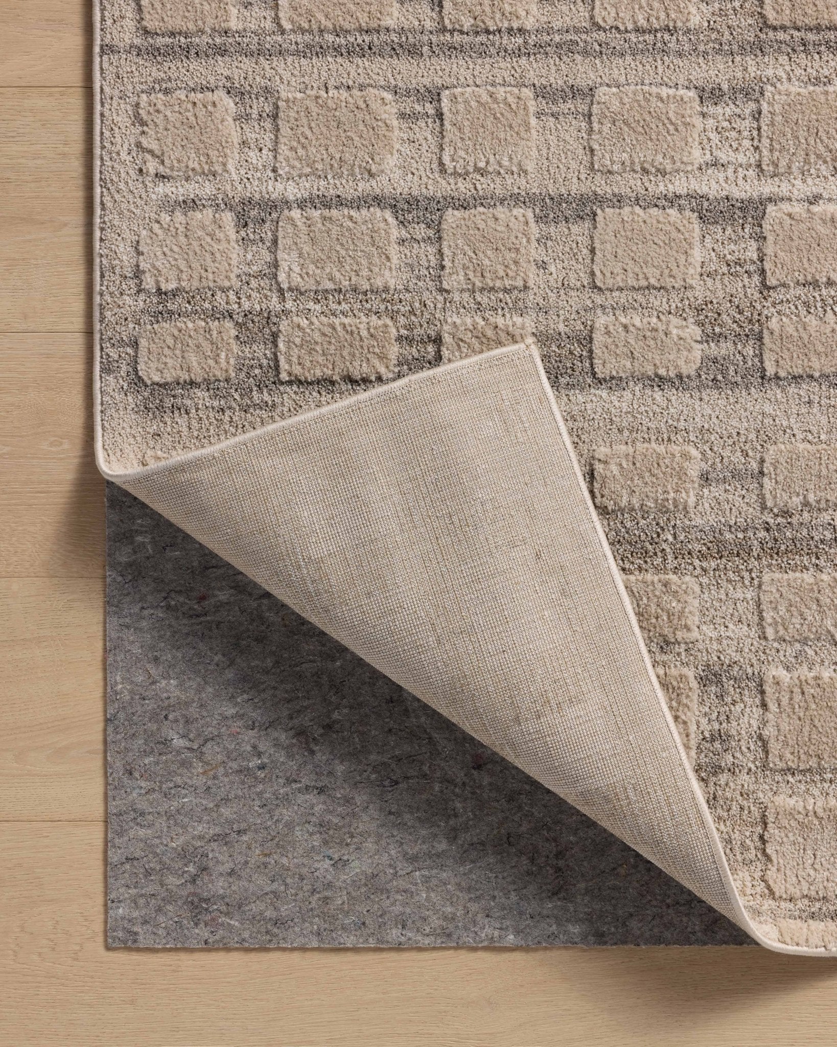 Amber Lewis x Loloi Monty Pebble / Beige 11' - 6" x 15' Area Rug White Cliff Studio Area Rugs