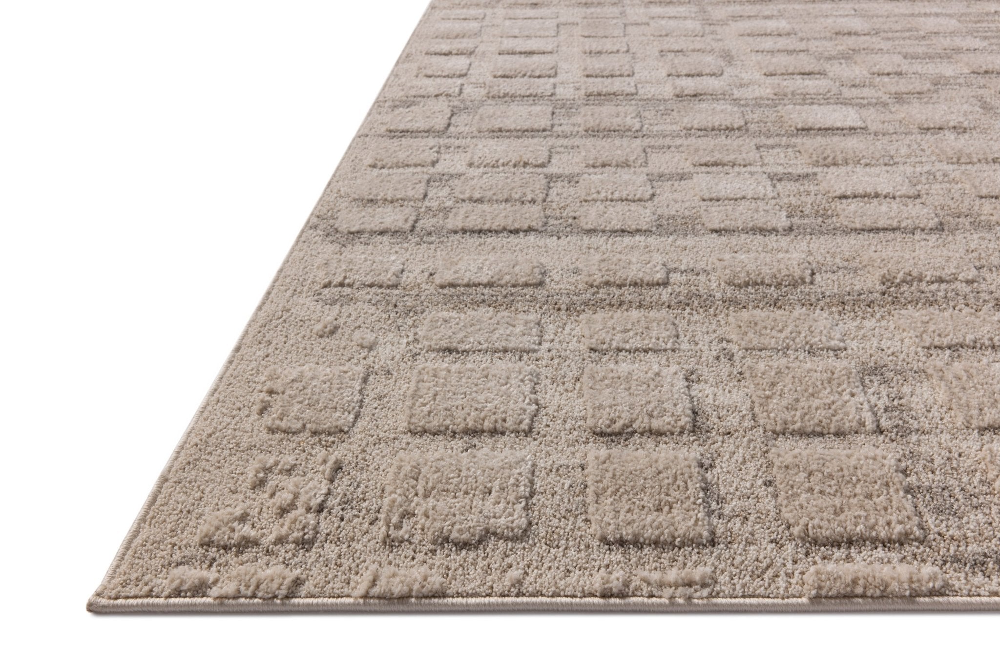 Amber Lewis x Loloi Monty Pebble / Beige 11' - 6" x 15' Area Rug White Cliff Studio Area Rugs