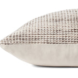 Amber Lewis x Loloi Morro Natural / Grey 22'' x 22'' Cover w/Down Pillow White Cliff Studio Throw Pillows