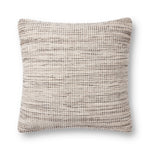 Amber Lewis x Loloi Morro Natural / Grey 22'' x 22'' Cover w/Down Pillow White Cliff Studio Throw Pillows