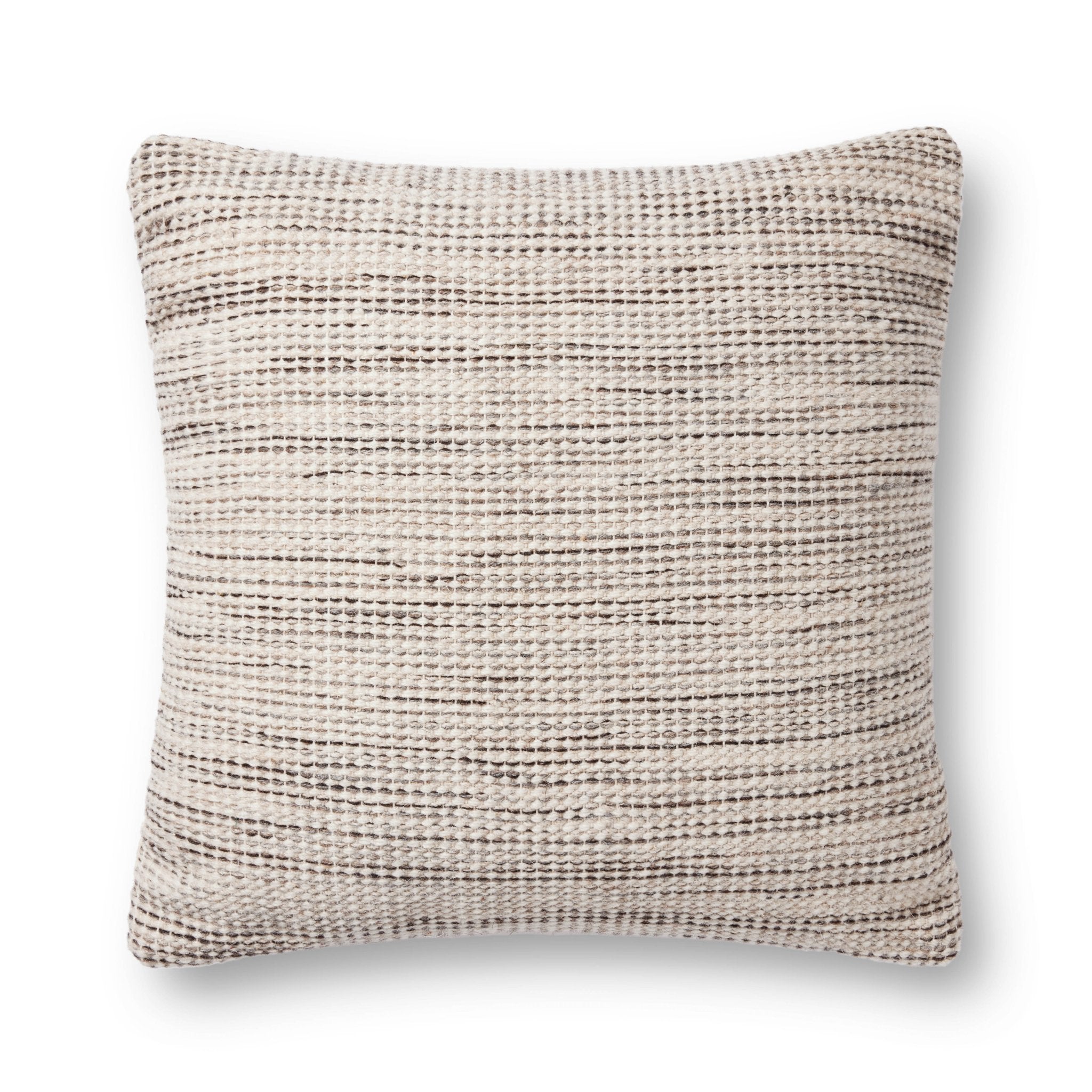 Amber Lewis x Loloi Morro Natural / Grey 22'' x 22'' Cover w/Down Pillow White Cliff Studio Throw Pillows