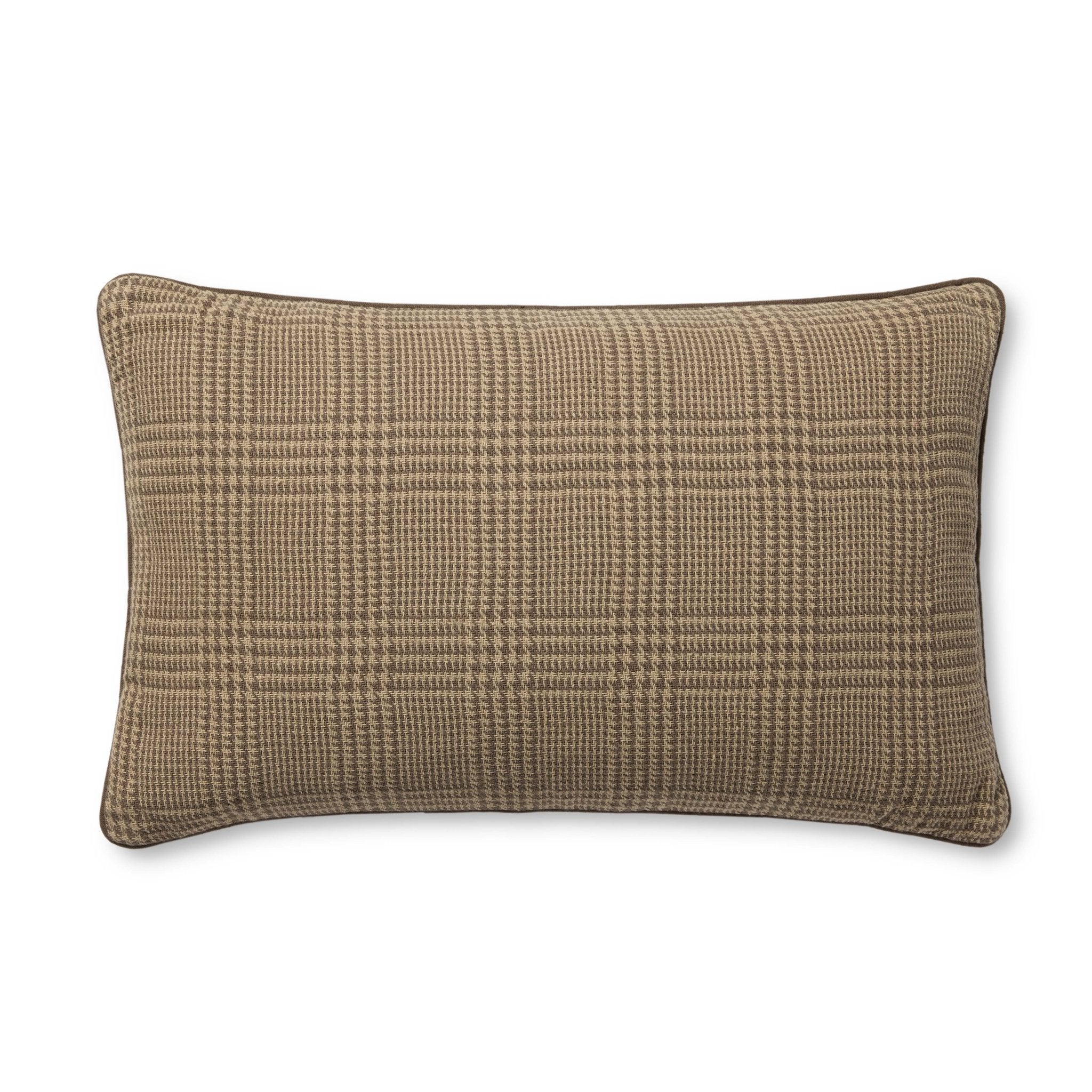 Amber Lewis x Loloi Navarro Brown 13'' x 21'' Pillow Covery Only White Cliff Studio Throw Pillows