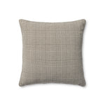 Amber Lewis x Loloi Navarro Grey 22'' x 22'' Pillow Covery Only White Cliff Studio Throw Pillows
