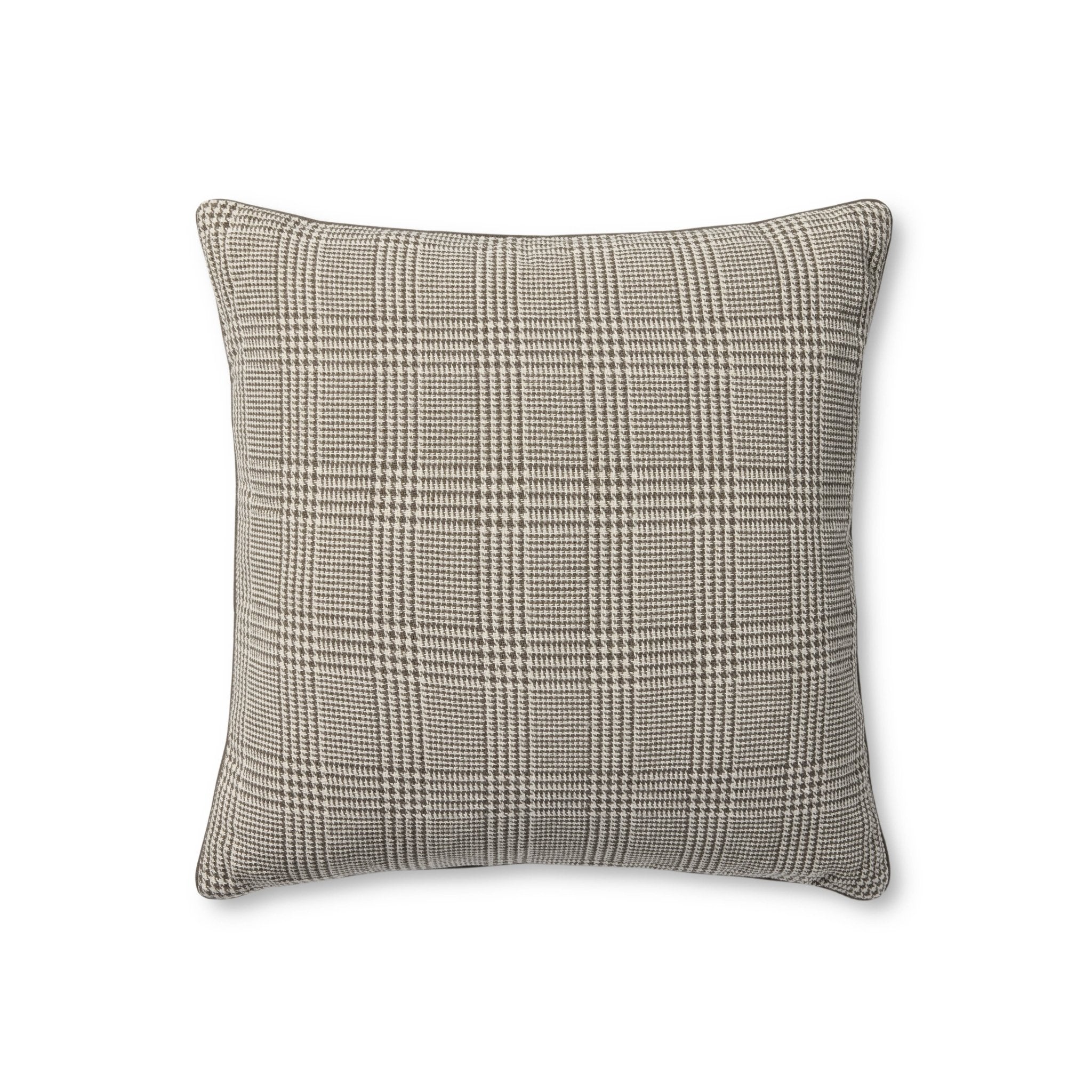 Amber Lewis x Loloi Navarro Grey 22'' x 22'' Pillow Covery Only White Cliff Studio Throw Pillows