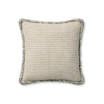 Amber Lewis x Loloi Oroville Natural / Blue 18'' x 18'' Pillow Covery Only White Cliff Studio Throw Pillows