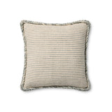 Amber Lewis x Loloi Oroville Natural / Blue 18'' x 18'' Pillow Covery Only White Cliff Studio Throw Pillows