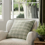 Amber Lewis x Loloi PAL0004 Green 22" x 22" Cover Only Pillow White Cliff Studio Throw Pillows