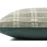 Amber Lewis x Loloi PAL0004 Green 22" x 22" Cover Only Pillow White Cliff Studio Throw Pillows