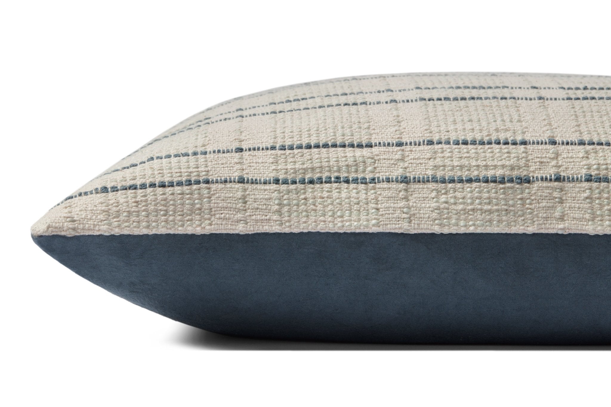 Amber Lewis x Loloi PAL0006 Cream / Blue 22" x 22" Cover Only Pillow