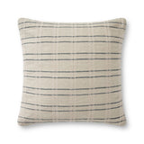 Amber Lewis x Loloi PAL0006 Cream / Blue 22" x 22" Cover Only Pillow