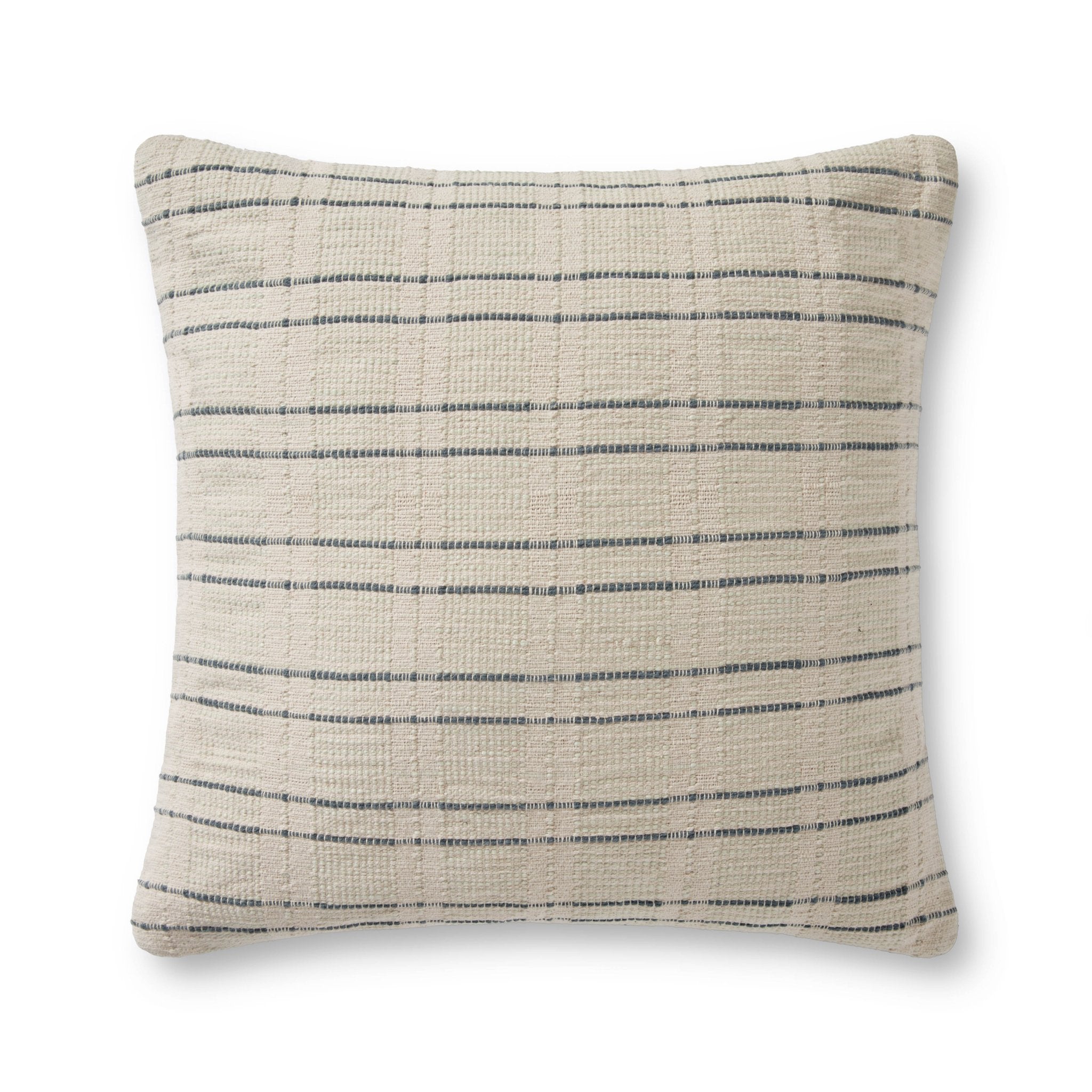 Amber Lewis x Loloi PAL0006 Cream / Blue 22" x 22" Cover Only Pillow