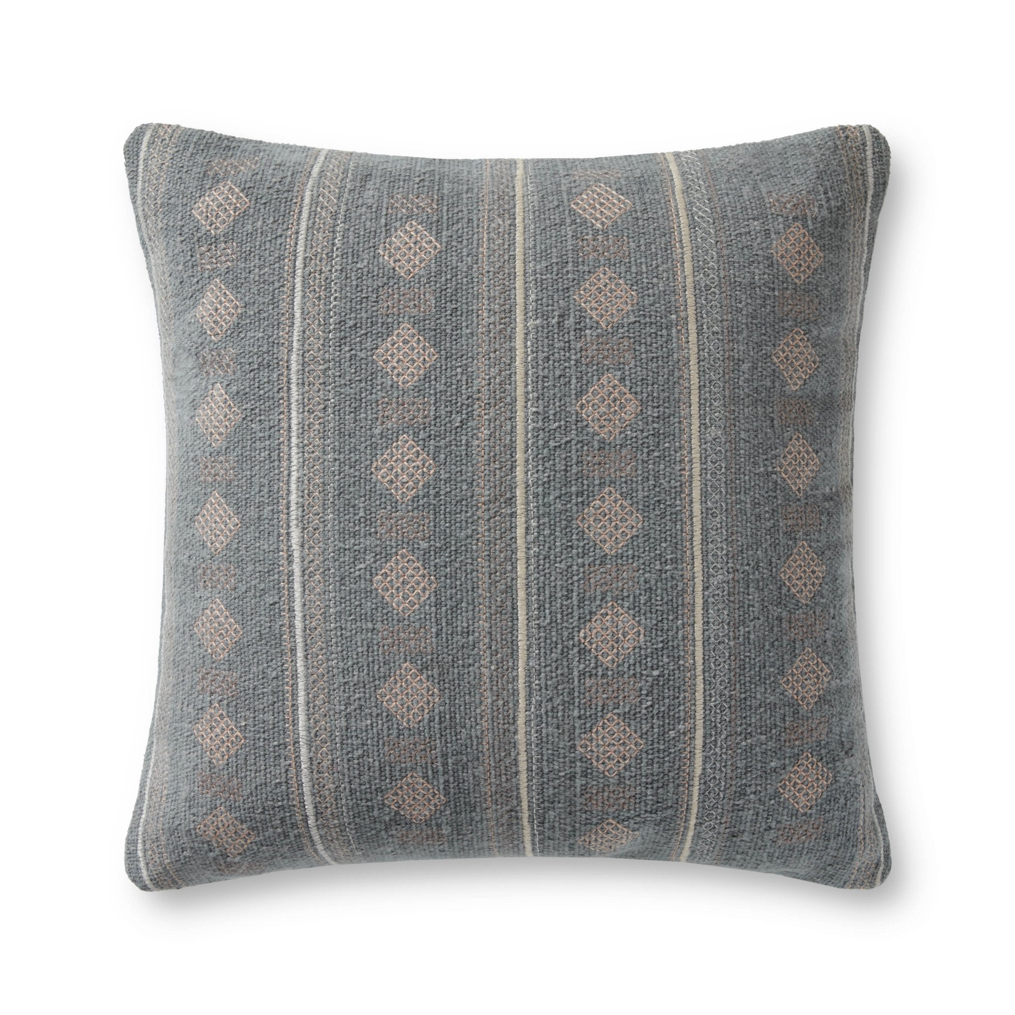 Amber Lewis x Loloi PAL0007 Denim 22" x 22" Cover Only Pillow