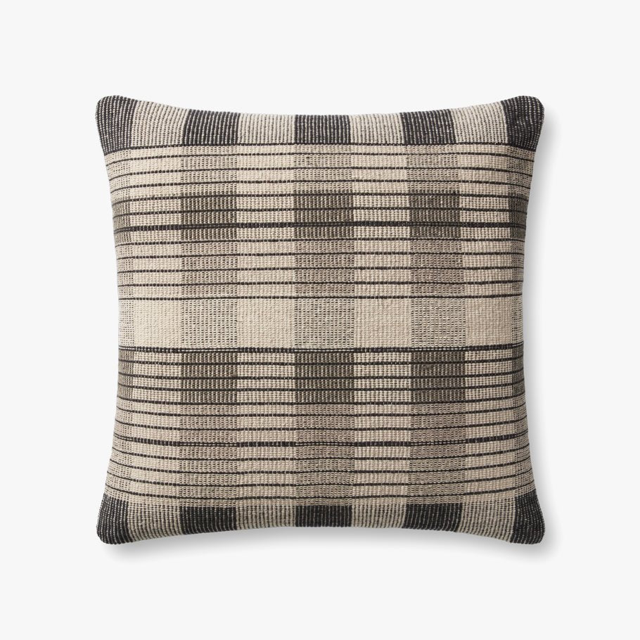 Amber Lewis x Loloi PAL0009 Ivory / Black Pillow White Cliff Studio Throw Pillows