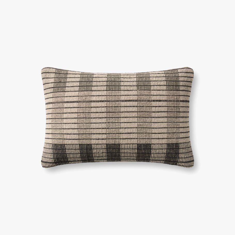 Amber Lewis x Loloi PAL0011 Ivory / Black Pillow White Cliff Studio Throw Pillows