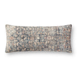 Amber Lewis x Loloi PAL0012 Denim / Natural 13" x 35" Cover Only Pillow White Cliff Studio Throw Pillows